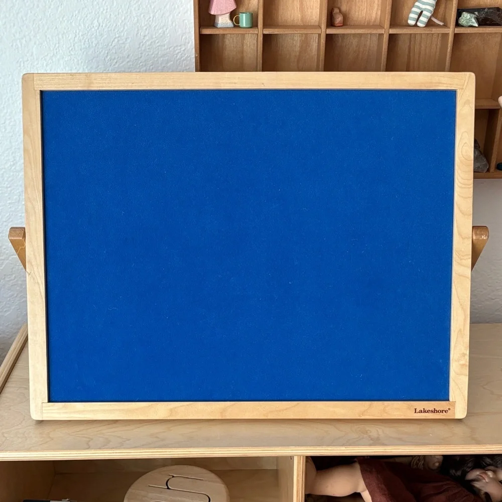 Lakeshore Blue Felt Wooden Board | homeschool